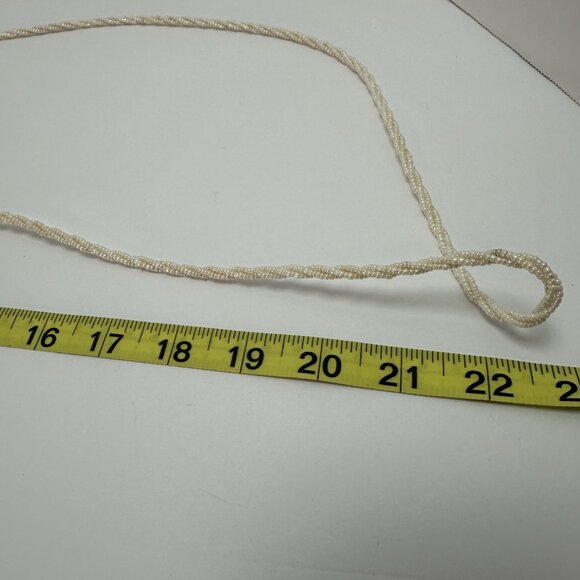 Vintage Inge Christopher White Beaded Evening Purse Long Strap - Picture 8 of 10